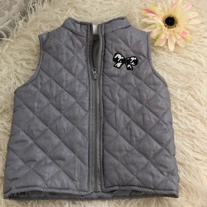 Quilted Puffer Vest with Bow